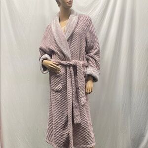 Carole Hochman Women's Cozy Mauve Textured Robe